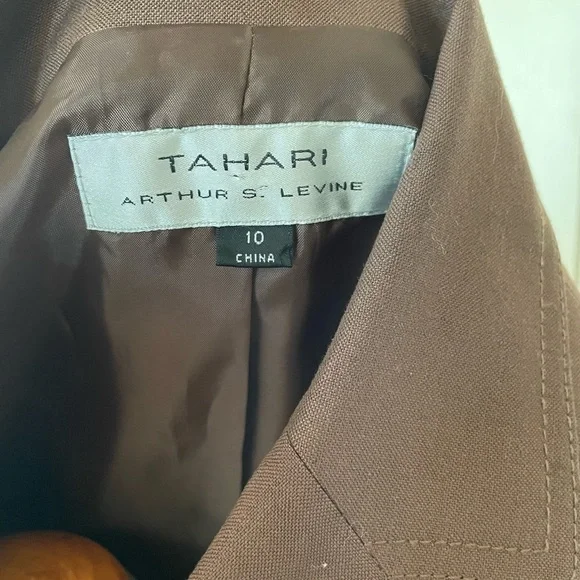 Vintage Tahari Linen-blend Utility Belted Blazer - Picture 5 of 6